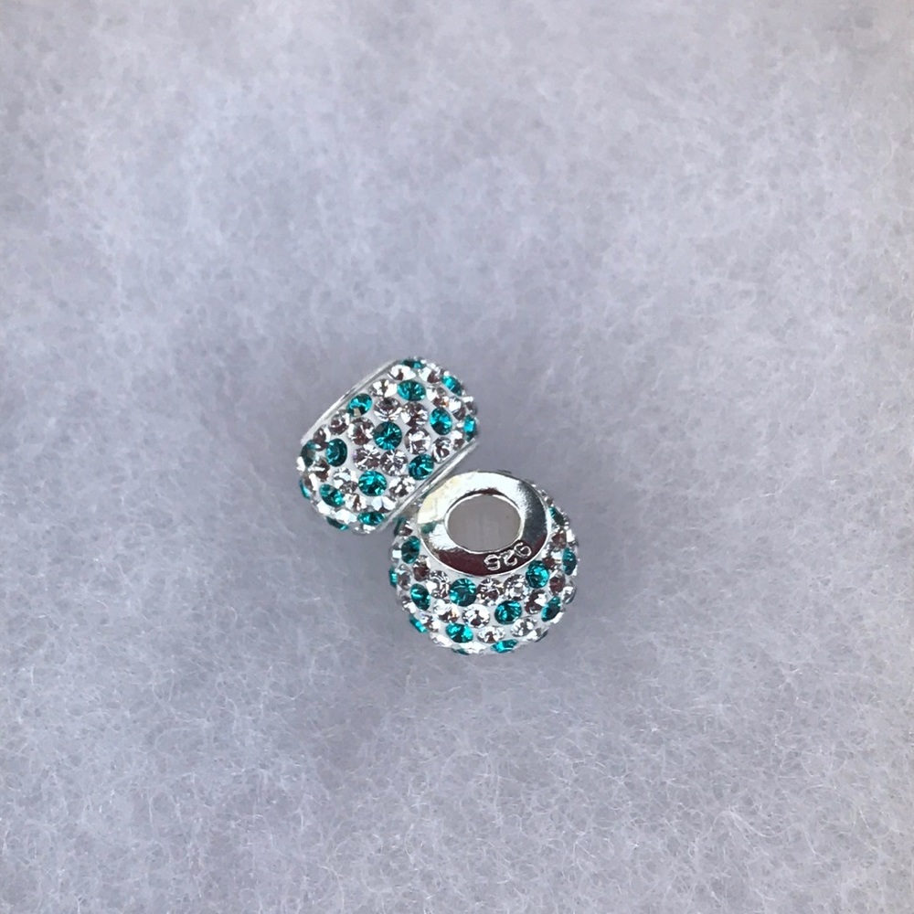 Solid sterling Silver & Swarovski Crystal charms - Picture 4 of 5